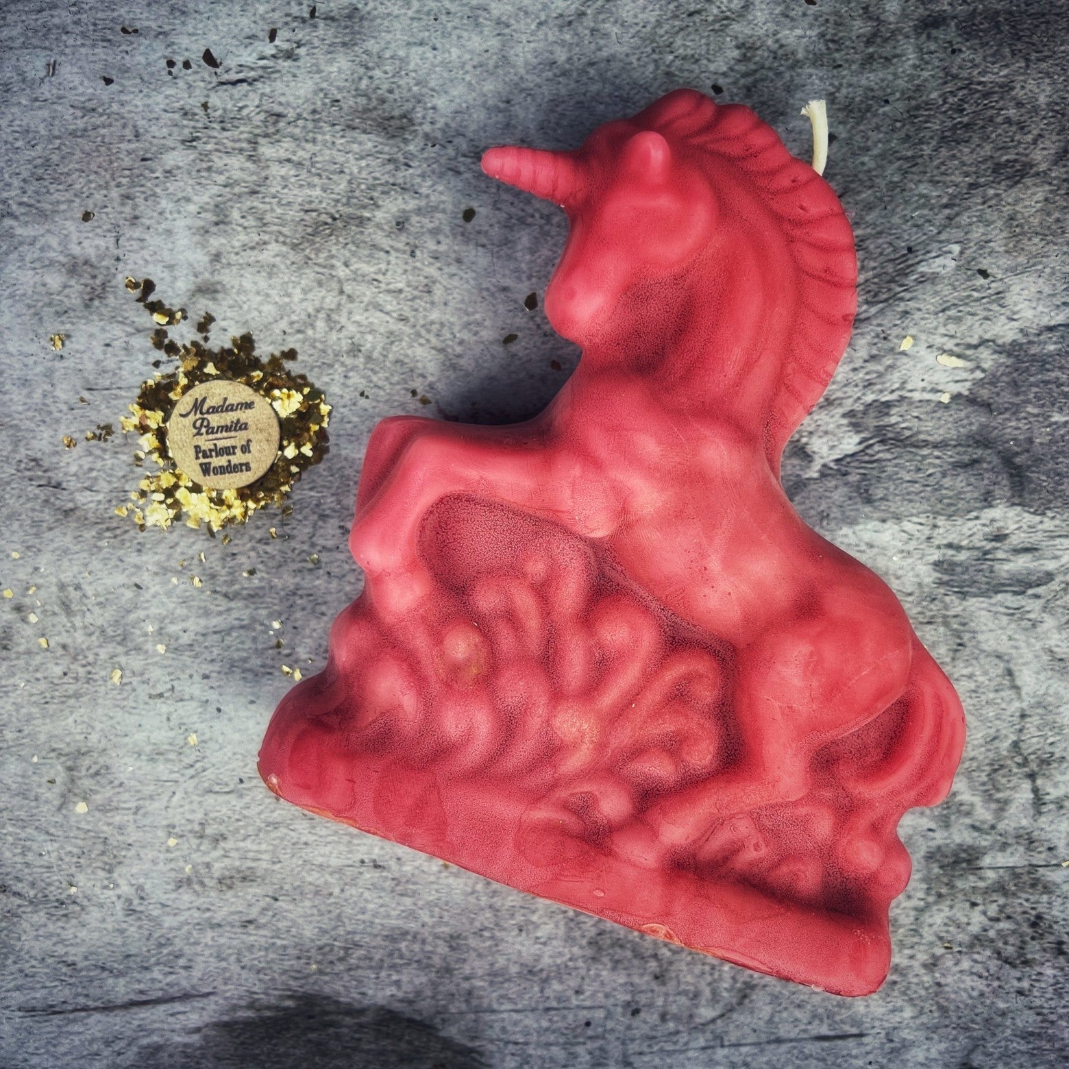 Beeswax Enchanted Unicorn Spell Candle - Manifestation & Wishes Magic