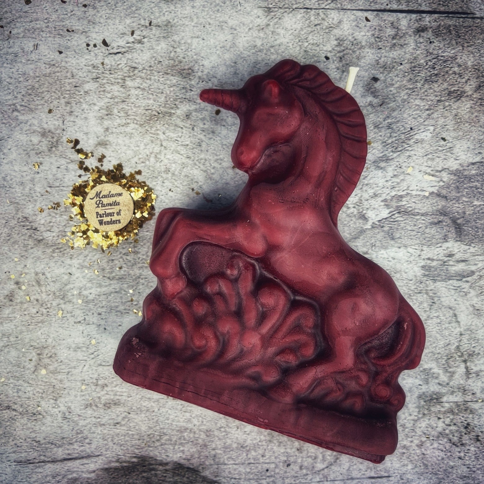 Beeswax Enchanted Unicorn Spell Candle - Manifestation & Wishes Magic