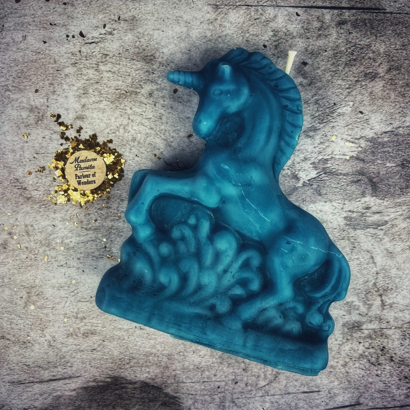 Beeswax Enchanted Unicorn Spell Candle - Manifestation & Wishes Magic