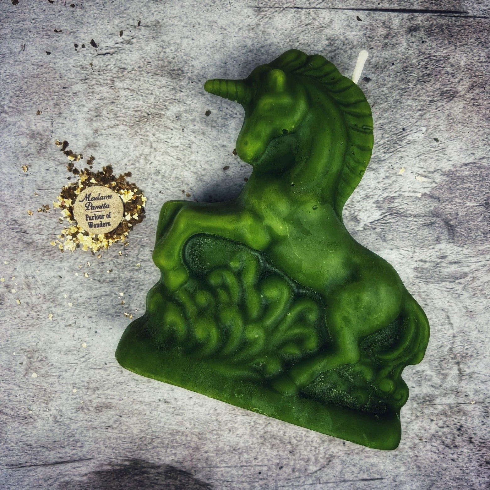 Beeswax Enchanted Unicorn Spell Candle - Manifestation & Wishes Magic