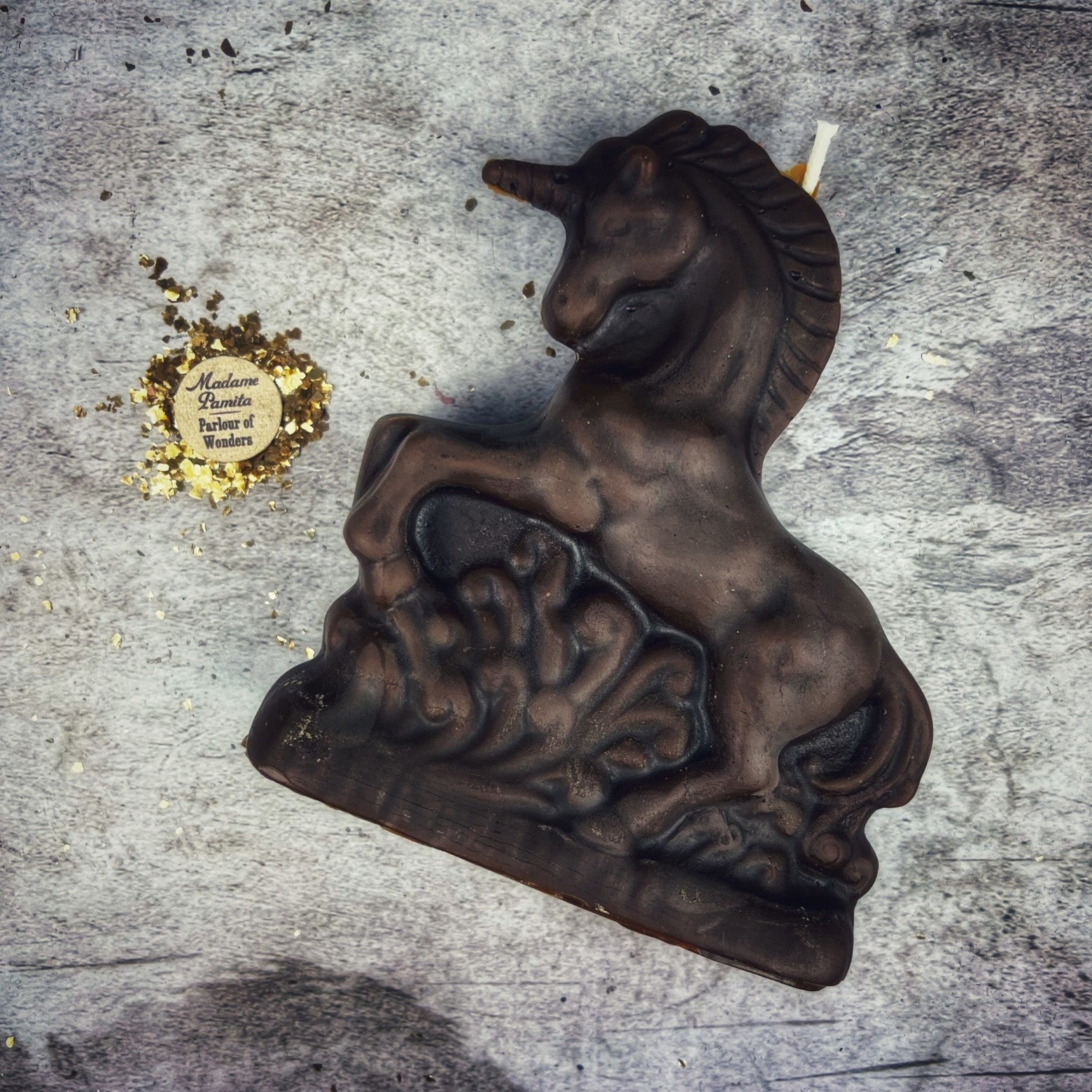 Beeswax Enchanted Unicorn Spell Candle - Manifestation & Wishes Magic