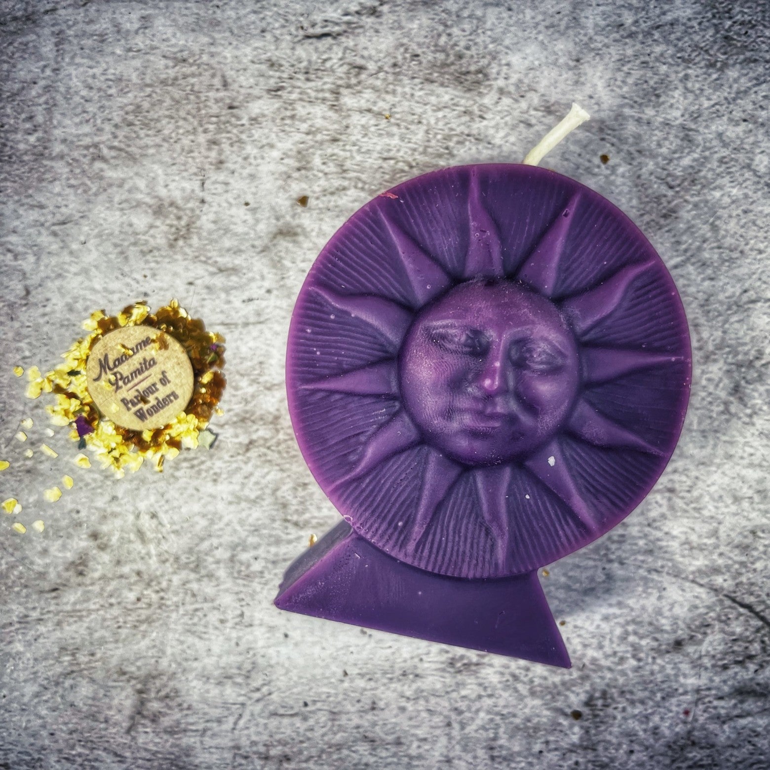 Beeswax Bright Sun Spell Candle - Success, Fame & Radiant Energy Magic