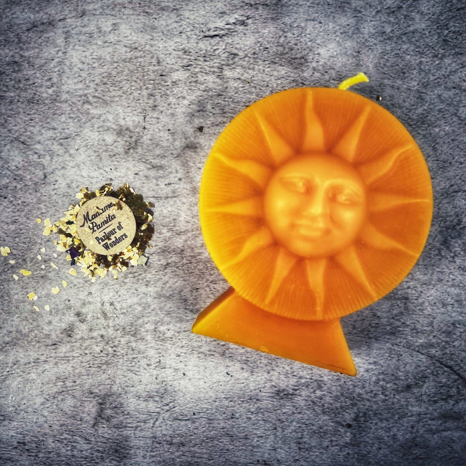 Beeswax Bright Sun Spell Candle - Success, Fame & Radiant Energy Magic