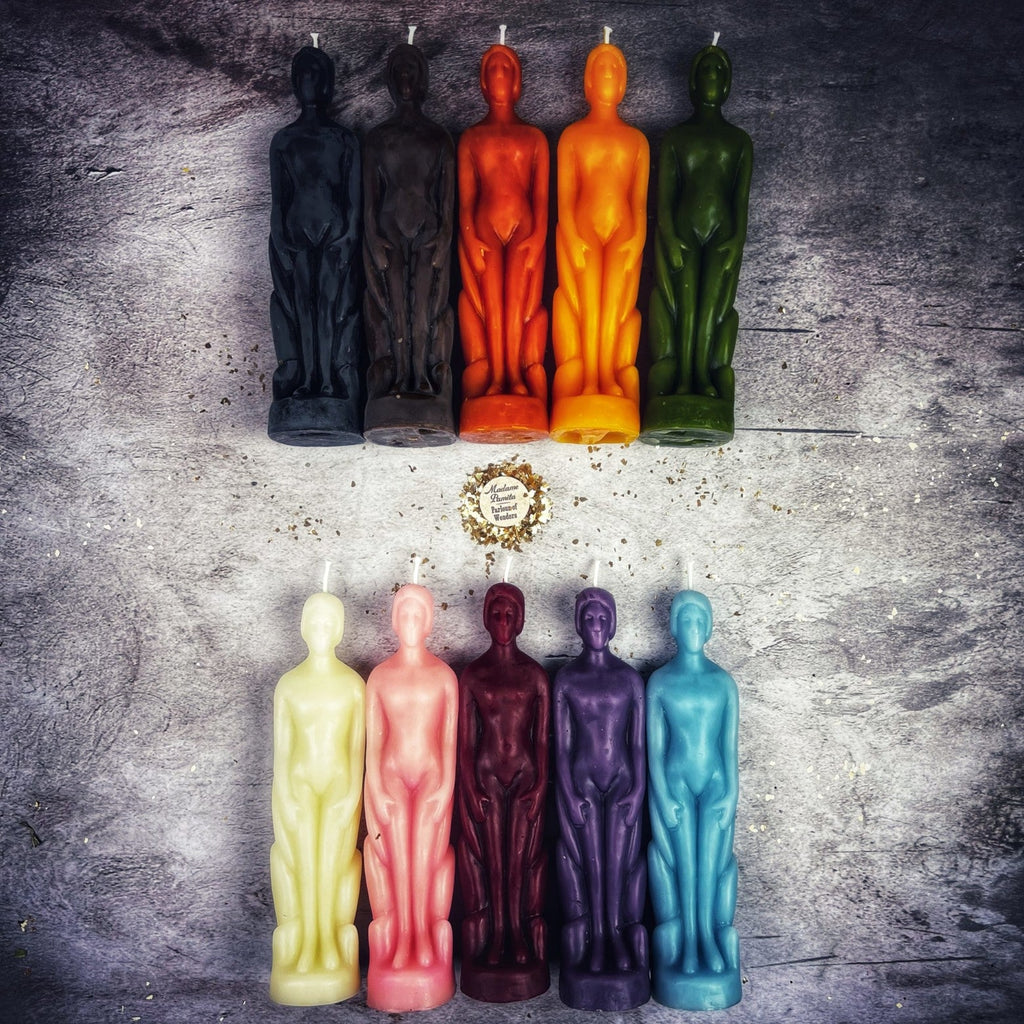 Beeswax Human Figural Spell Candle - Personal Empowerment & Intention Magic