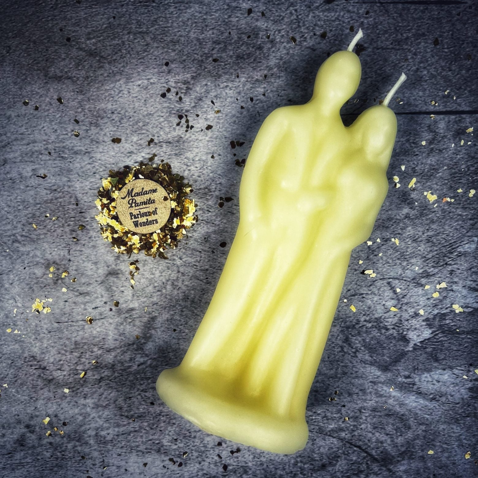 Beeswax Happy Marriage Spell Candle - Commitment & Union Magic