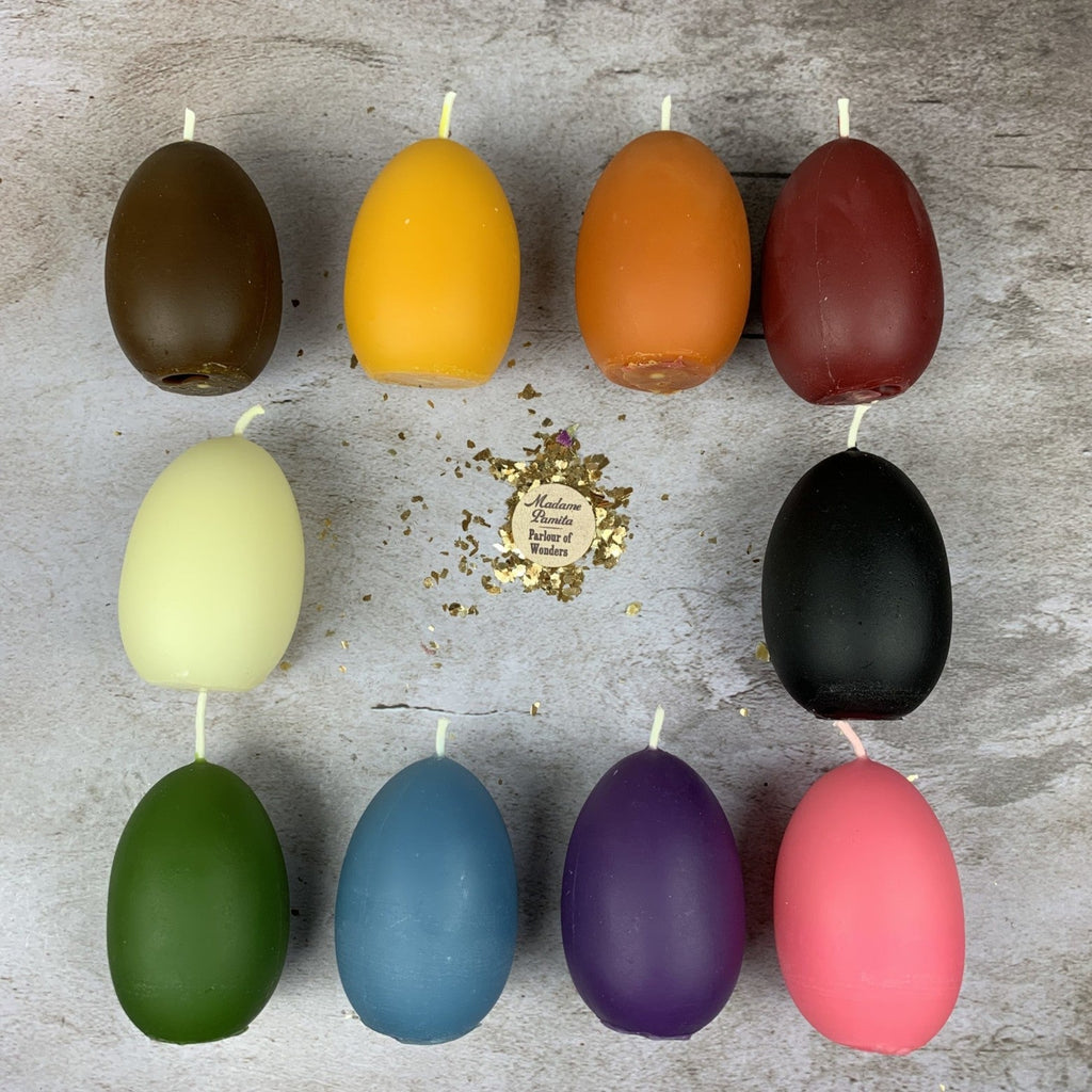 Beeswax Egg Talisman Spell Candle - New Beginnings & Fertility Magic