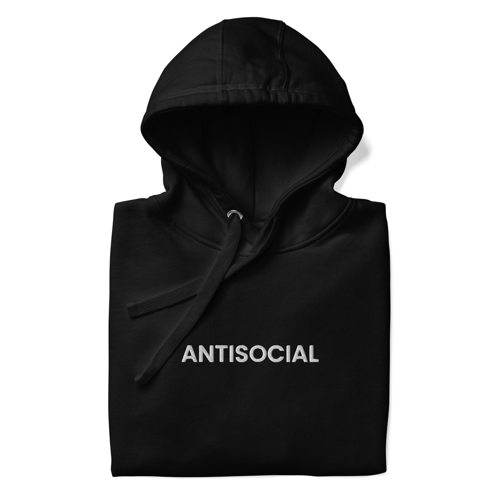 Antisocial Embroidered Hoodie