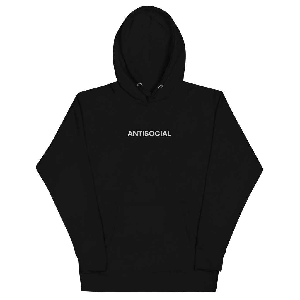 Antisocial Embroidered Hoodie