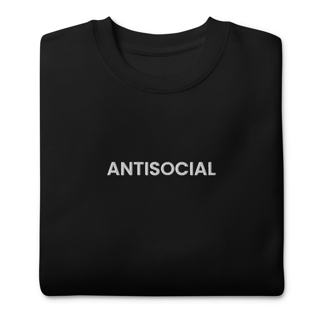 Antisocial Embroidered Unisex Sweatshirt