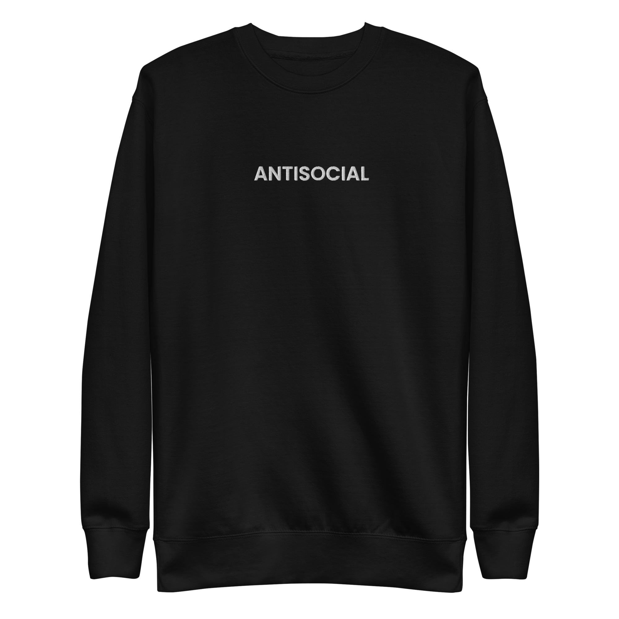 Antisocial Embroidered Unisex Sweatshirt