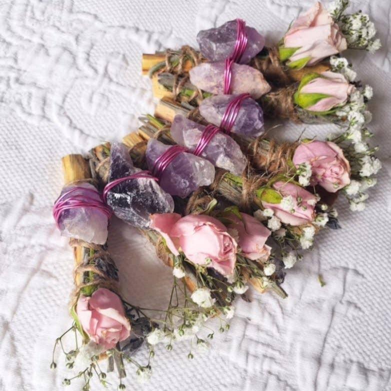 Amethyst - Heartfelt Peace & Sweet Dreams Smudge Stick