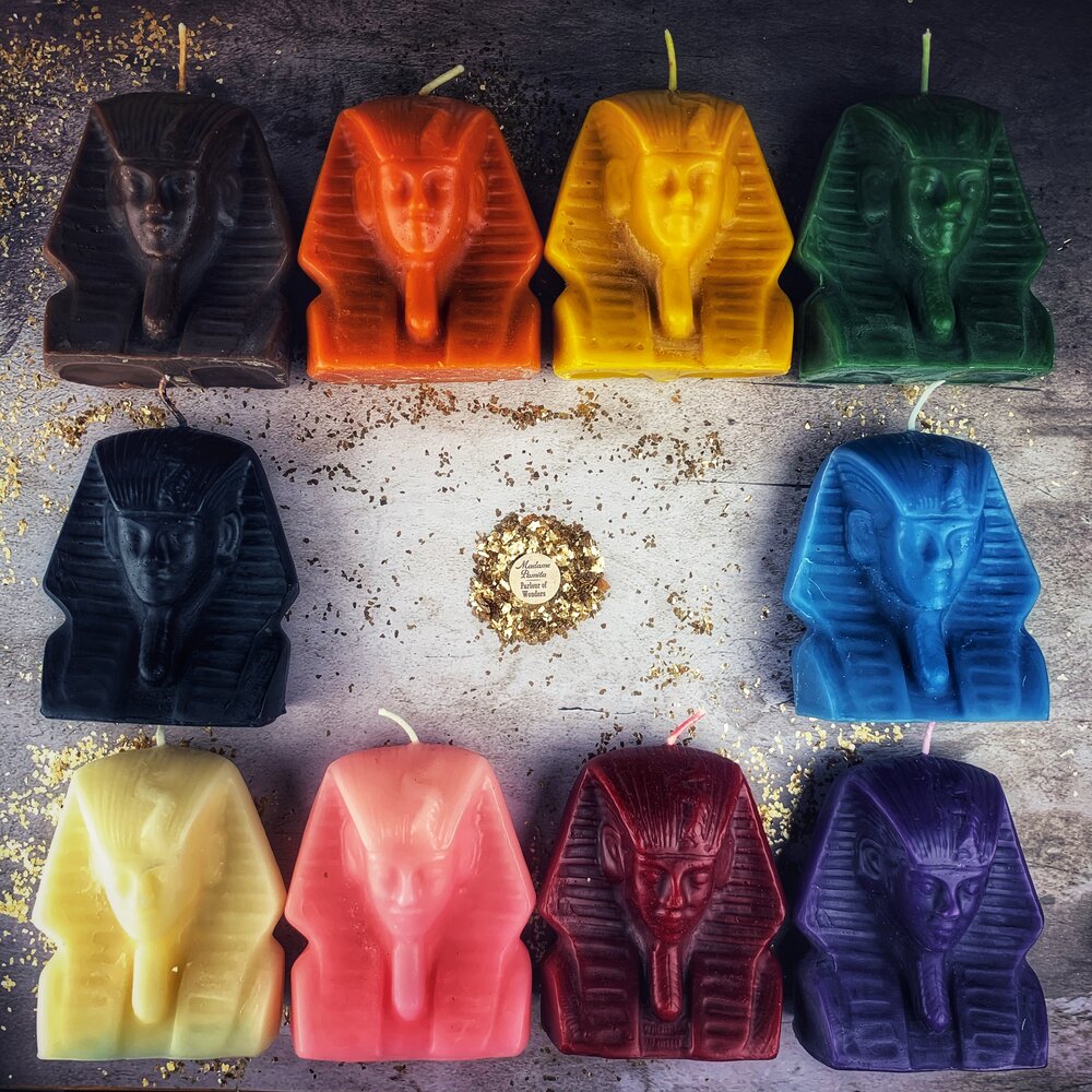 Beeswax Egyptian King Spell Candle - Power, Magnetism & Pharaoh Magic