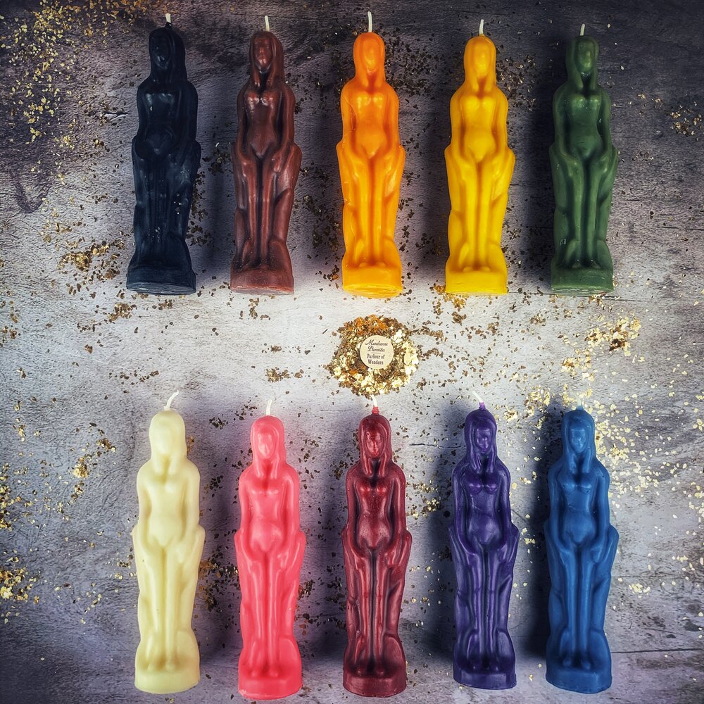 Beeswax Female Figural Spell Candle - Sympathetic Magic & Personal Power