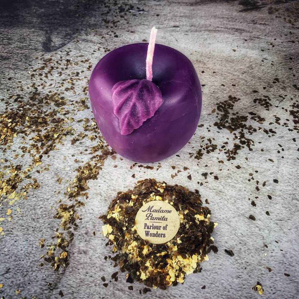 Beeswax Apple of Avalon Spell Candle - Love & Abundance Magic