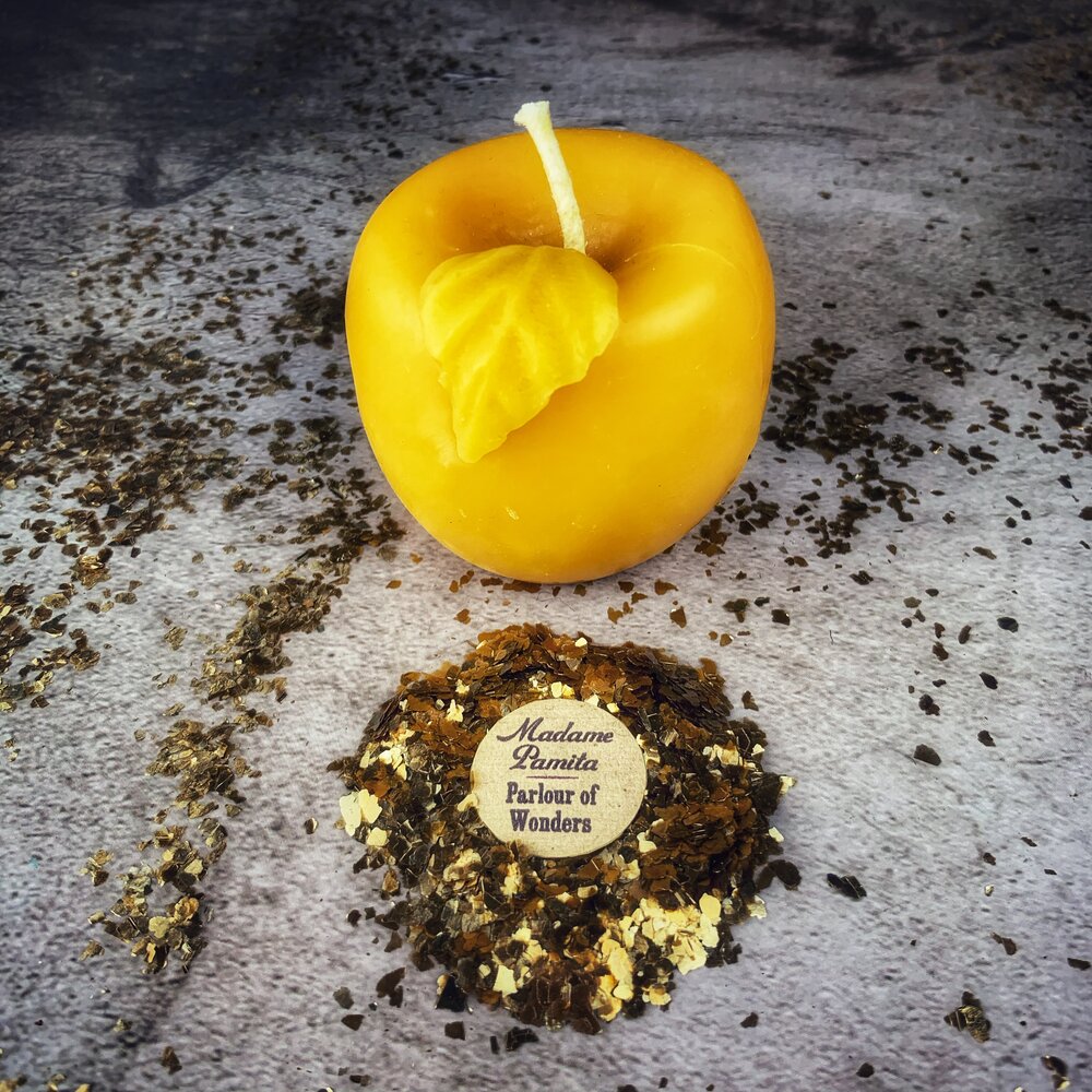 Beeswax Apple of Avalon Spell Candle - Love & Abundance Magic