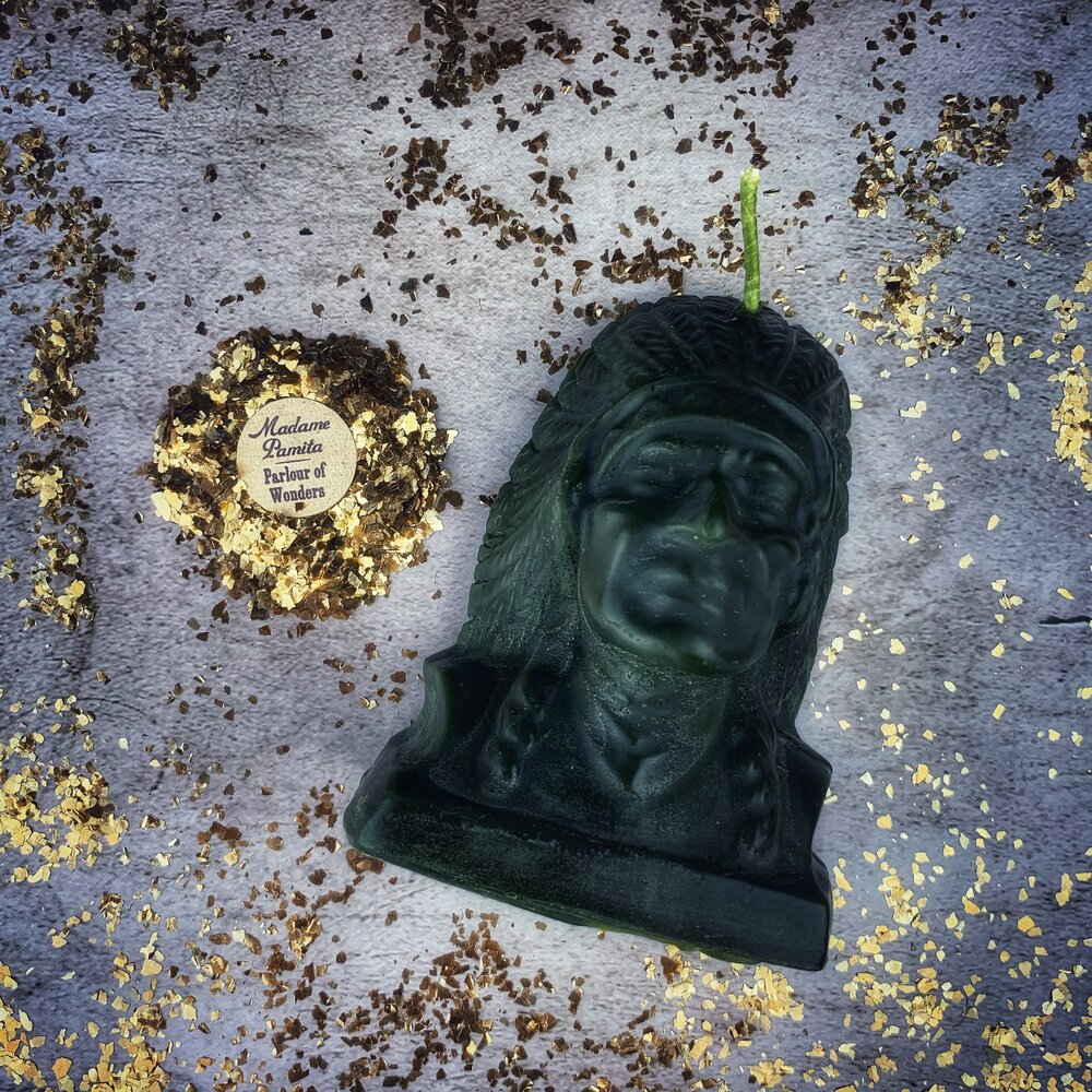 Beeswax Black Hawk Spell Candle - Spirit Guide & Social Justice Magic