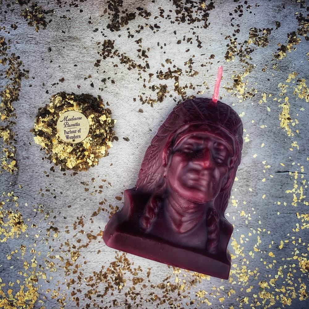 Beeswax Black Hawk Spell Candle - Spirit Guide & Social Justice Magic