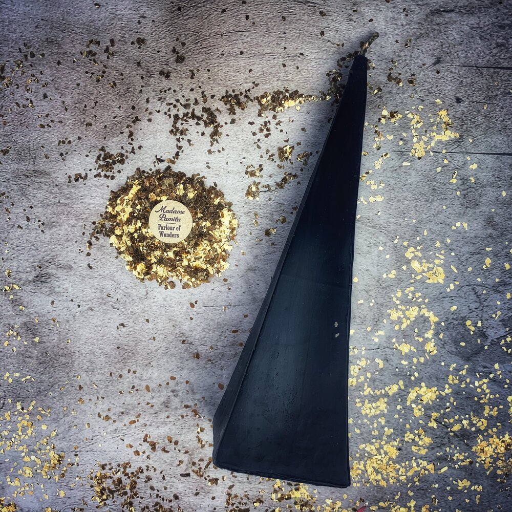 Beeswax Pyramid Spell Candle - Long-Lasting Success & Stability Magic