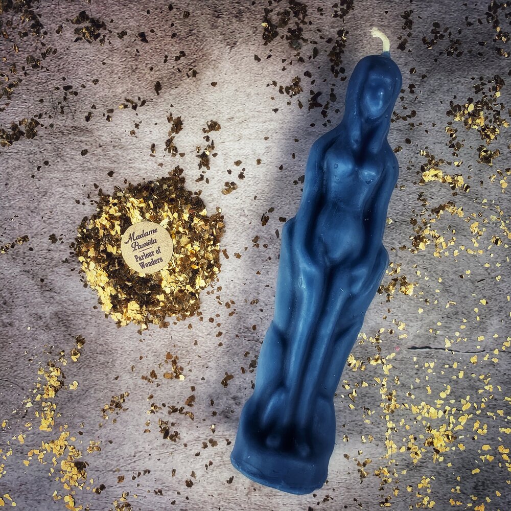 Beeswax Female Figural Spell Candle - Sympathetic Magic & Personal Power