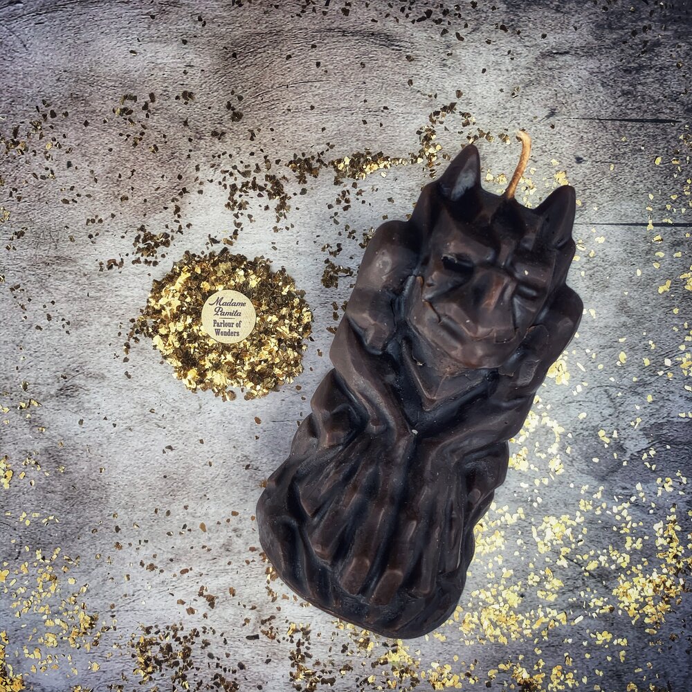 Beeswax Gargoyle Protector Spell Candle - Powerful Guardian & Protection Magic