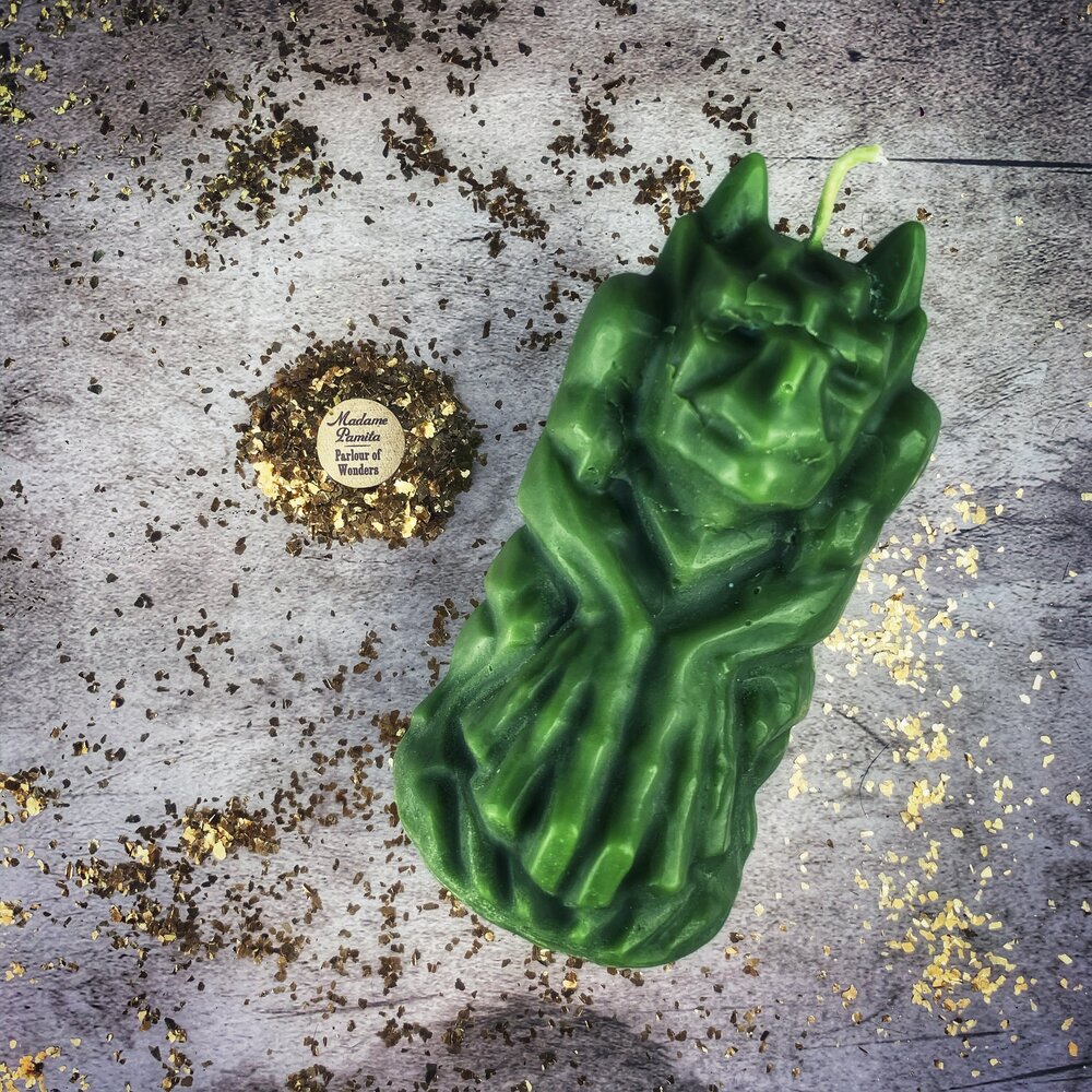 Beeswax Gargoyle Protector Spell Candle - Powerful Guardian & Protection Magic