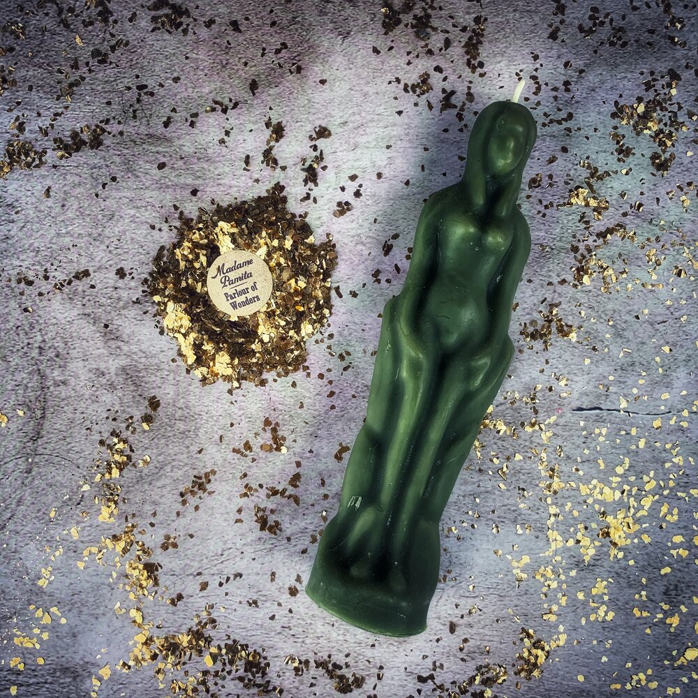 Beeswax Female Figural Spell Candle - Sympathetic Magic & Personal Power