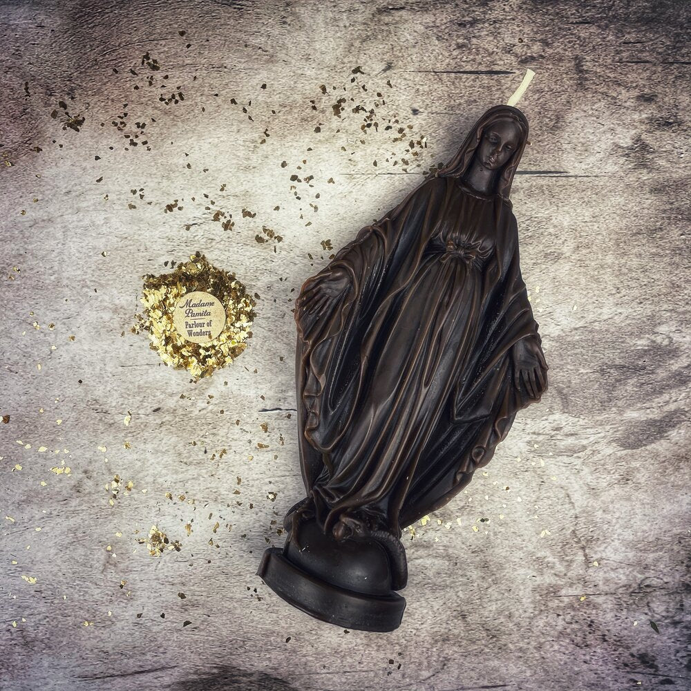 Beeswax Queen of Heaven Spell Candle - Divine Protection & Unconditional Love Magic