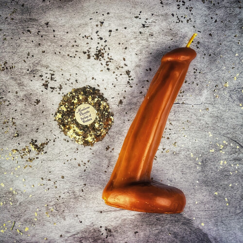 Beeswax Phallus Spell Candle - Passionate Love & Sex Magic