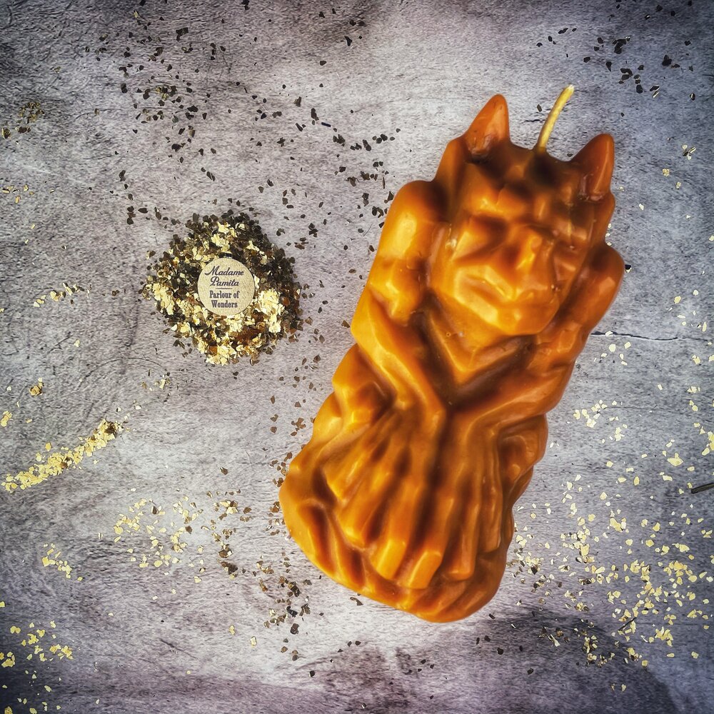 Beeswax Gargoyle Protector Spell Candle - Powerful Guardian & Protection Magic