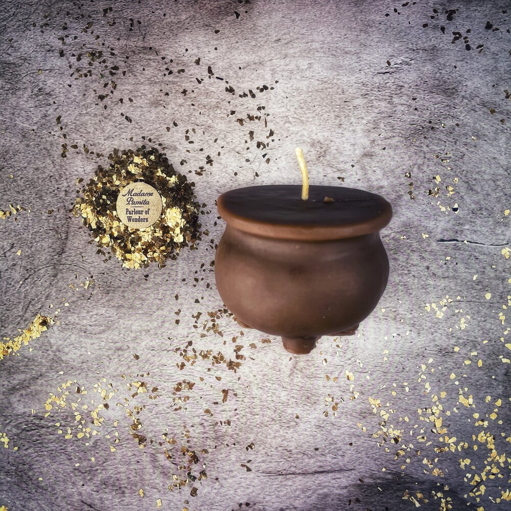 Beeswax Cauldron of Magick Spell Candle - Transformation & Positive Change Magic