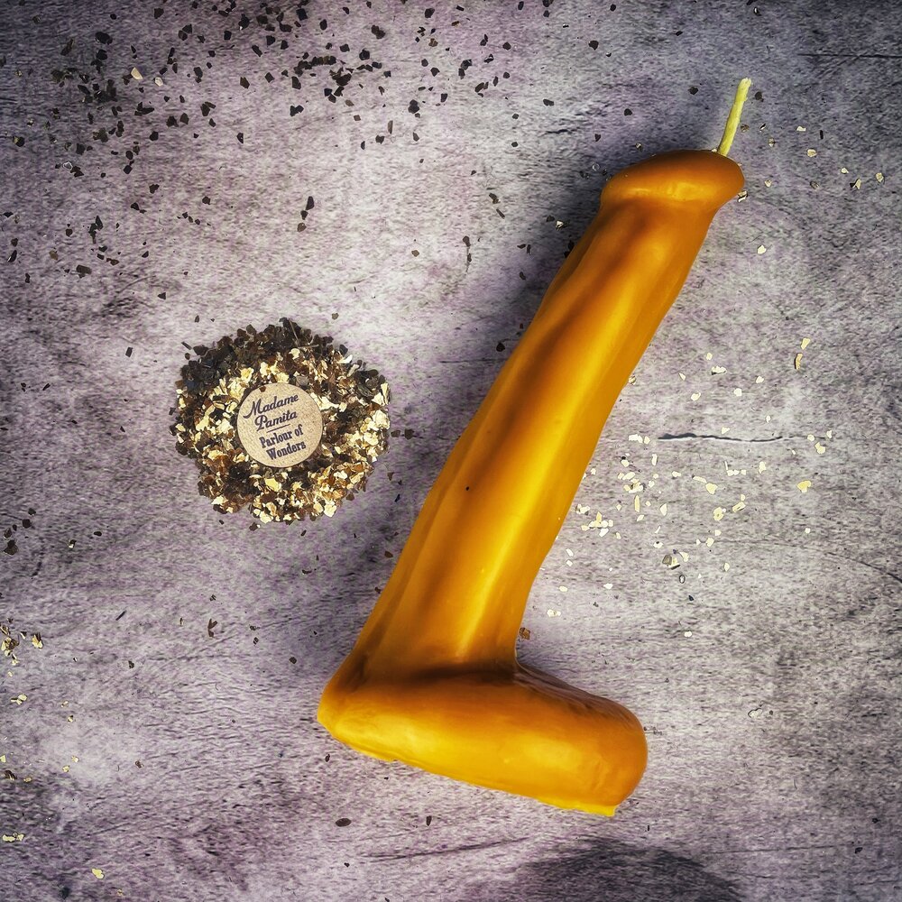 Beeswax Phallus Spell Candle - Passionate Love & Sex Magic
