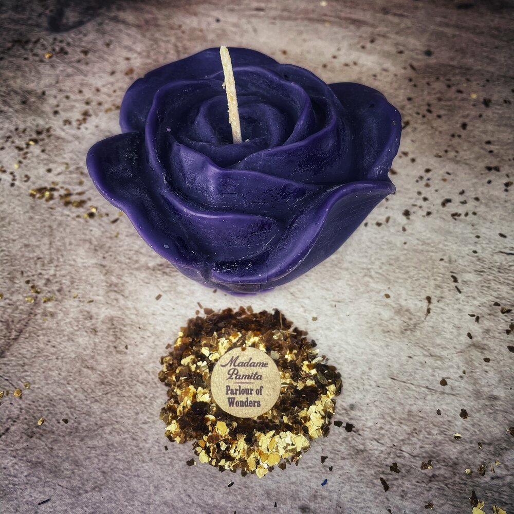 Beeswax Rose Romance Spell Candle - True Love & Soul Mate Magic