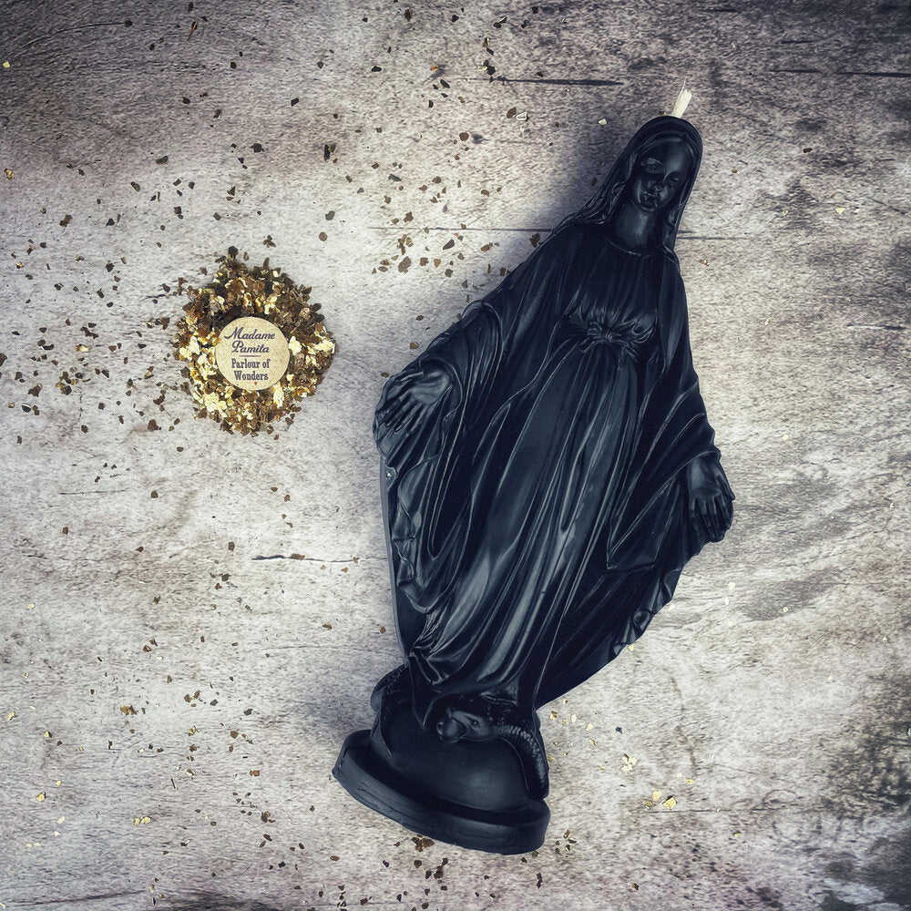 Beeswax Queen of Heaven Spell Candle - Divine Protection & Unconditional Love Magic