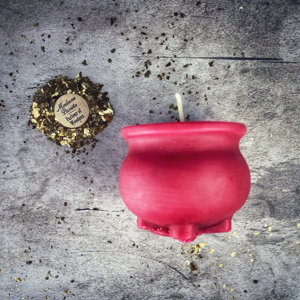 Beeswax Cauldron of Magick Spell Candle - Transformation & Positive Change Magic