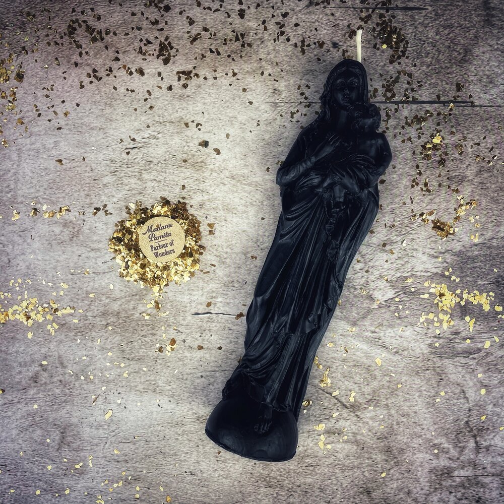 Beeswax Mother Mary Spell Candle - Divine Protection & Unconditional Love Magic
