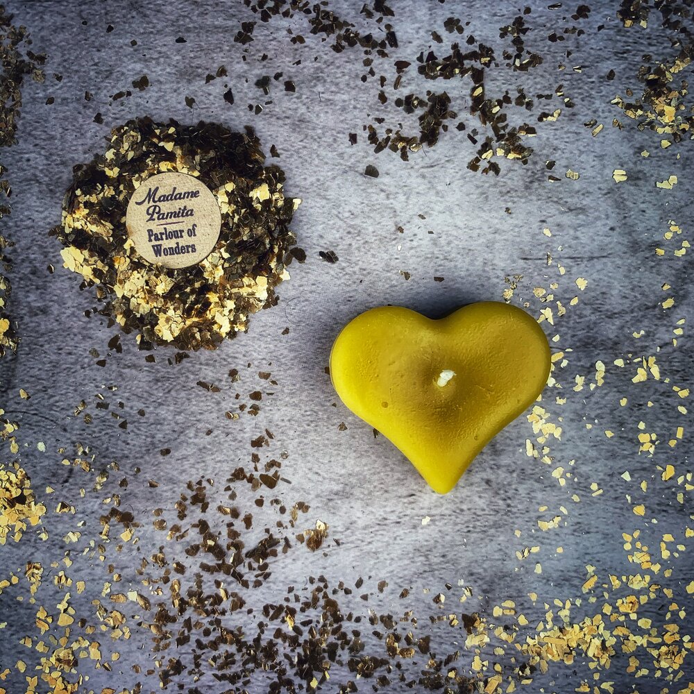 Beeswax Mini Heart Spell Candle - Love Influence & Emotional Healing Magic