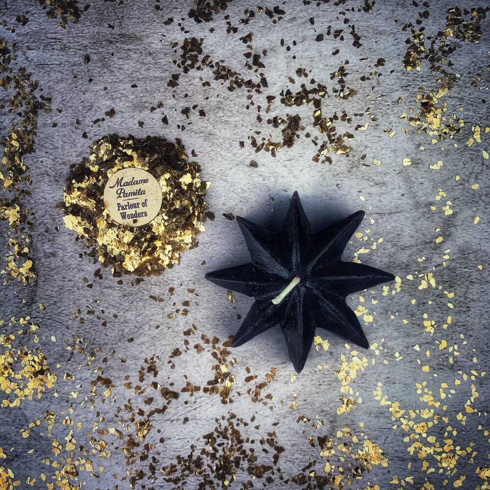 Beeswax Mystic Star Spell Candle - Manifestation & Spiritual Power Magic