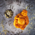 Beeswax Laughing Buddha Spell Candle - Wealth, Luck & Prosperity Magic