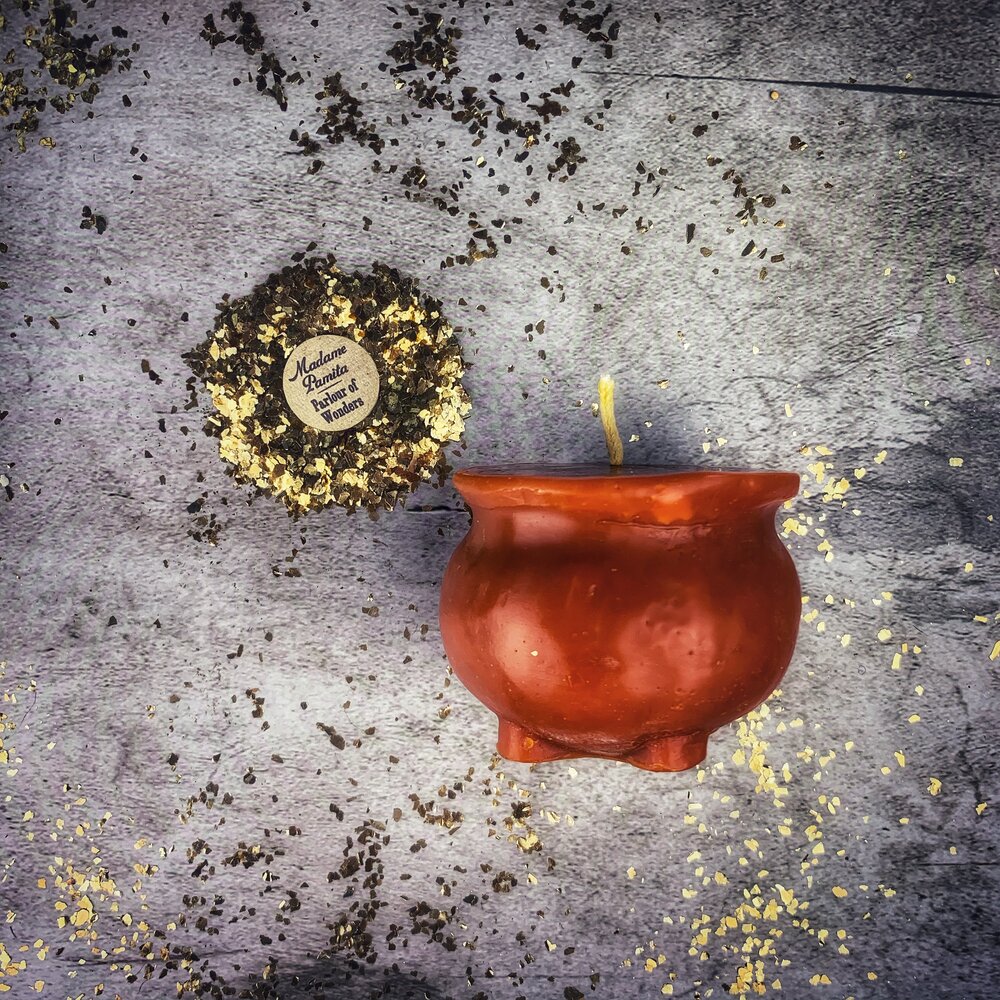 Beeswax Cauldron of Magick Spell Candle - Transformation & Positive Change Magic