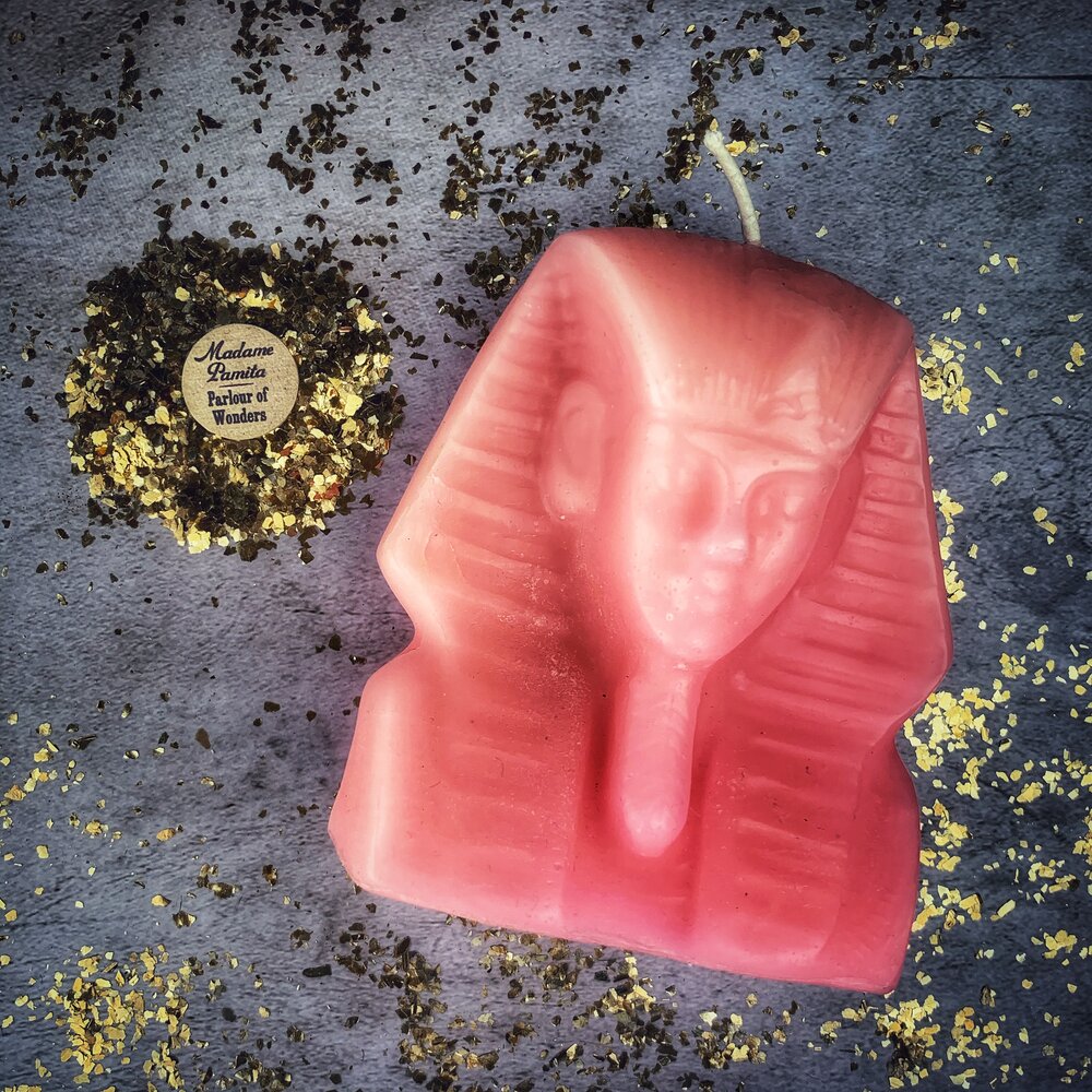Beeswax Egyptian King Spell Candle - Power, Magnetism & Pharaoh Magic