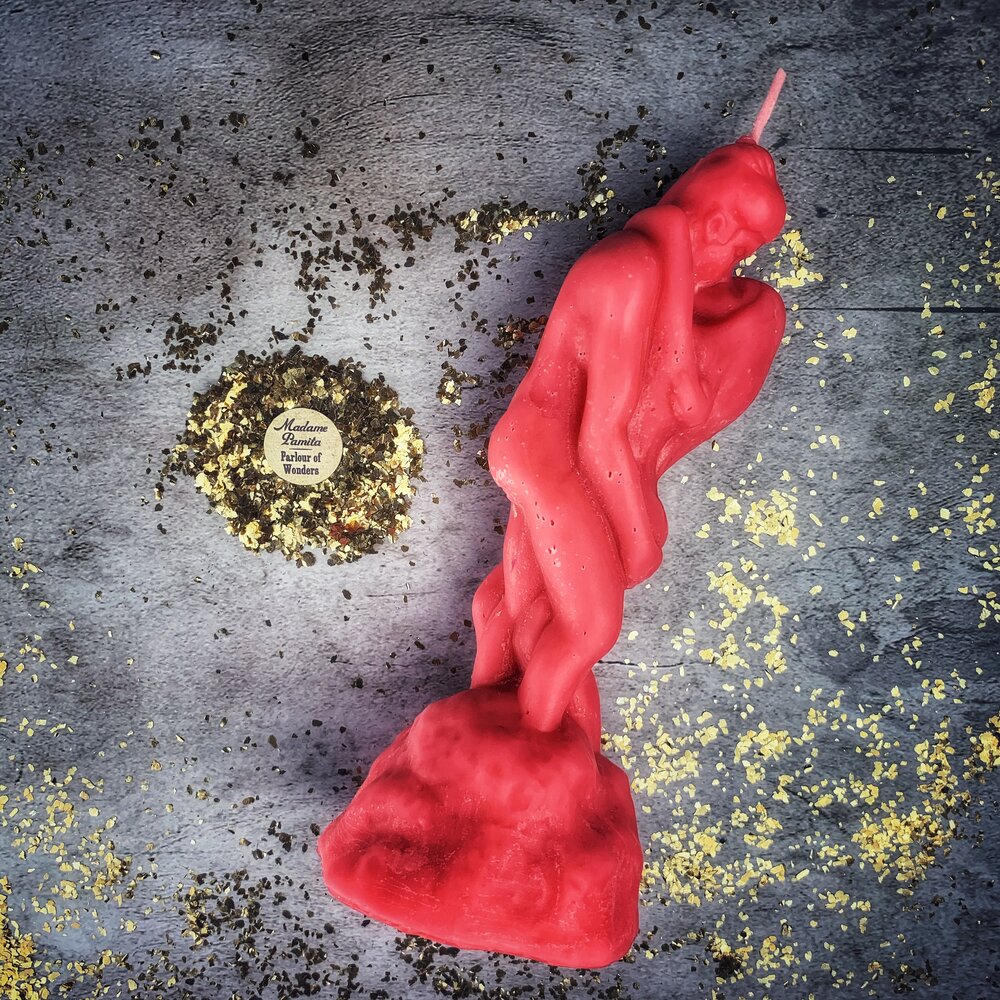 Beeswax Lovers' Passion Spell Candle - Ignite Romance & Desire Magic