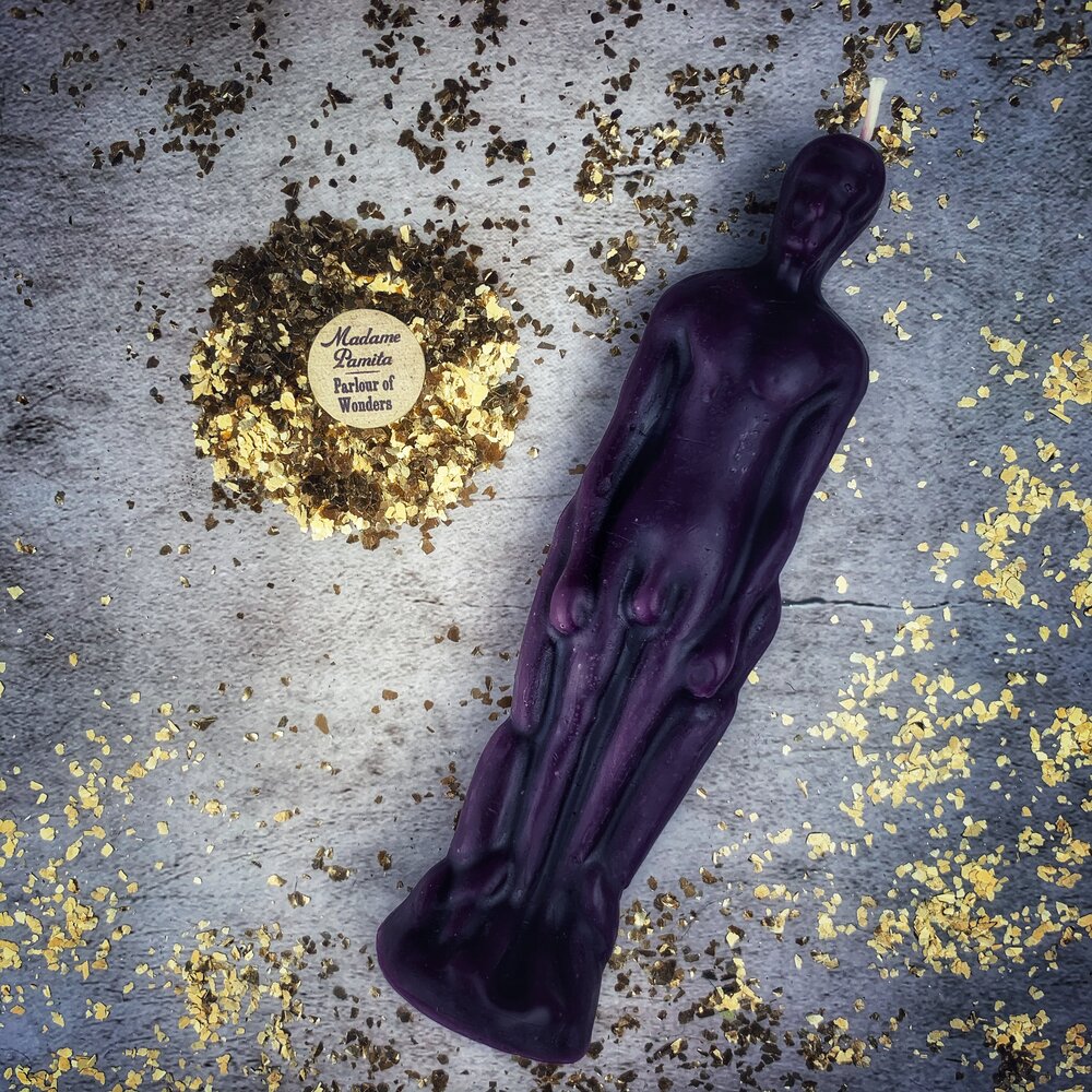 Beeswax Male Figural Spell Candle - Sympathetic Magic & Personal Power