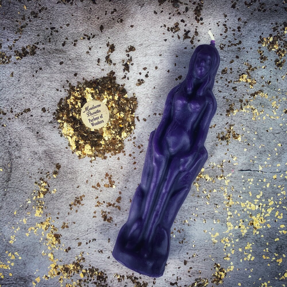Beeswax Female Figural Spell Candle - Sympathetic Magic & Personal Power
