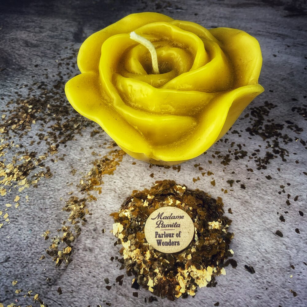 Beeswax Rose Romance Spell Candle - True Love & Soul Mate Magic