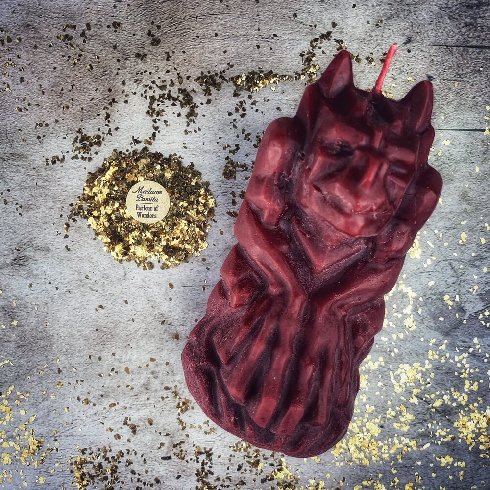 Beeswax Gargoyle Protector Spell Candle - Powerful Guardian & Protection Magic