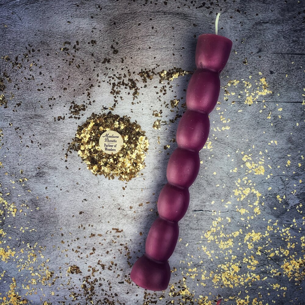 Beeswax Seven Knob Spell Candle - Seven-Day Manifestation Magic