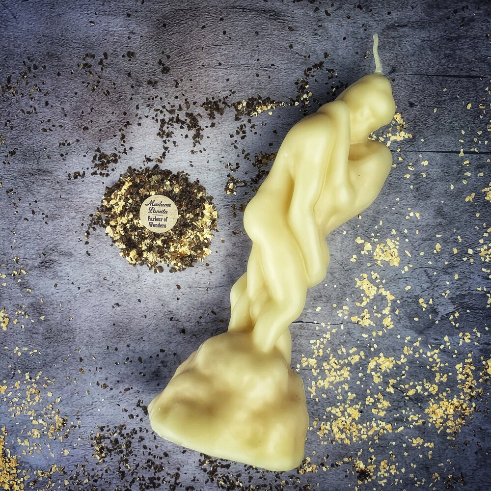 Beeswax Lovers' Passion Spell Candle - Ignite Romance & Desire Magic