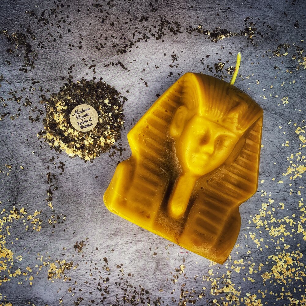 Beeswax Egyptian King Spell Candle - Power, Magnetism & Pharaoh Magic