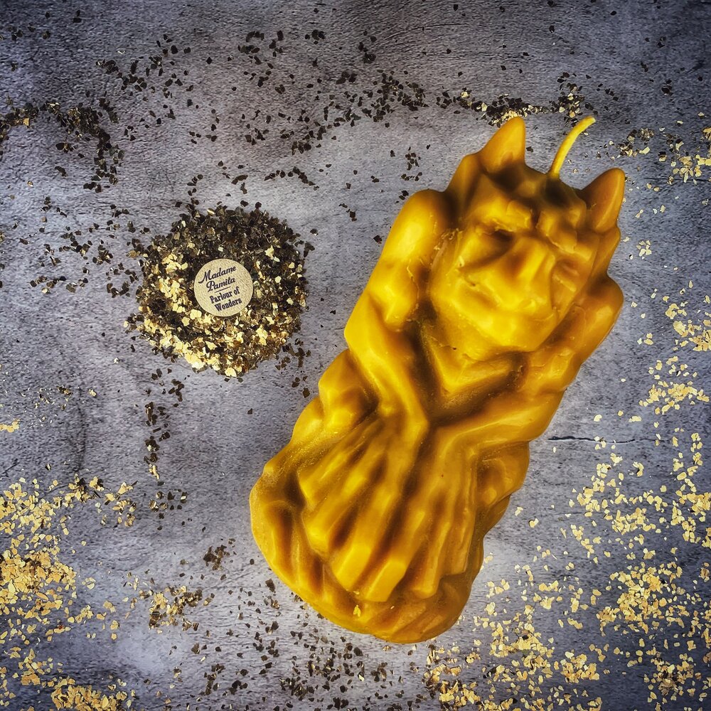 Beeswax Gargoyle Protector Spell Candle - Powerful Guardian & Protection Magic